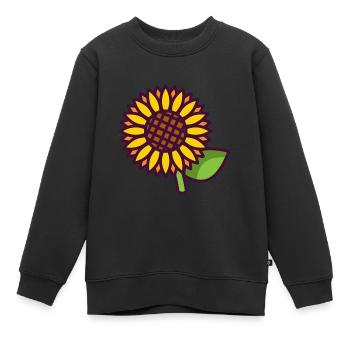Tournesol - Sweat Premium enfant bio - noir - Devant - AI Model Kid Female (0cm)