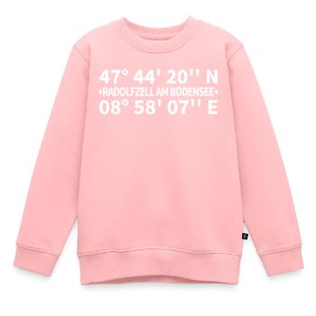 Radolfzell am Bodensee Koordinaten - Kinder Premium Organic Sweatshirt - Rosa - Vorne - AI Model Kid Female (0cm)