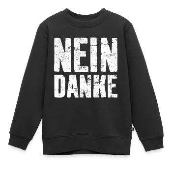 NEIN DANKE WIDERSTAND DEMO - Kinder Premium Organic Sweatshirt - Schwarz - Vorne - AI Model Kid Female (0cm)