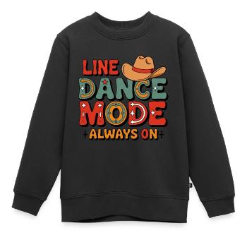 Toujours en mode danse en ligne design coloré LInedance - Sweat Premium enfant bio - noir - Devant - AI Model Kid Female (0cm)