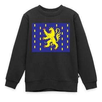 Franche Comté - Sweat Premium enfant bio - noir - Devant - AI Model Kid Female (0cm)