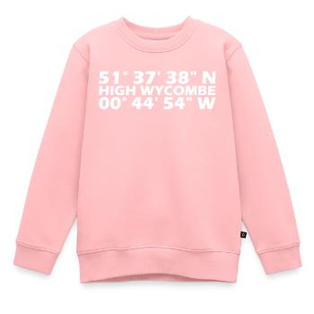 Coordonnées de High Wycombe - Sweat Premium enfant bio - rose - Devant - AI Model Kid Female (0cm)