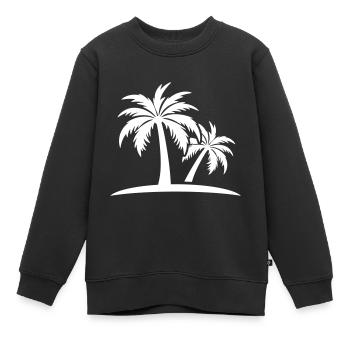 Île Palm - Sweat Premium enfant bio - noir - Devant - AI Model Kid Female (0cm)