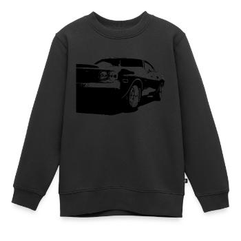 V8 - Kinder Premium Organic Sweatshirt - Schwarz - Vorne - AI Model Kid Female (0cm)