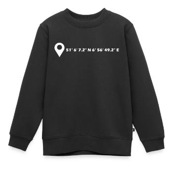 Langenfeld (Rheinland) Koordinaten - Kinder Premium Organic Sweatshirt - Schwarz - Vorne - AI Model Kid Female (0cm)