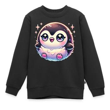 Super Cute Kawaii Baby Penguin - Kinder Premium Organic Sweatshirt - Schwarz - Vorne - AI Model Kid Female (0cm)