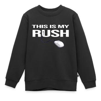 Gamer Nerds Online Gameplay Rush Gambler Communauté - Sweat Premium enfant bio - noir - Devant - AI Model Kid Female (0cm)