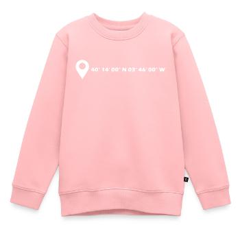 Coordonnées Parla - Sweat Premium enfant bio - rose - Devant - AI Model Kid Female (0cm)