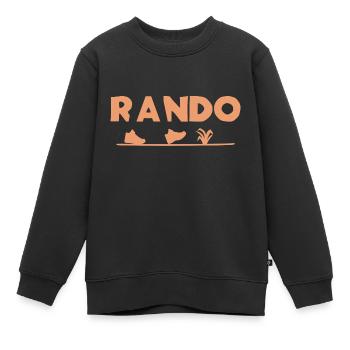 RANDONNER, C'EST LE PIED ! (randonnée, trek) - Sweat Premium enfant bio - noir - Devant - AI Model Kid Female (0cm)