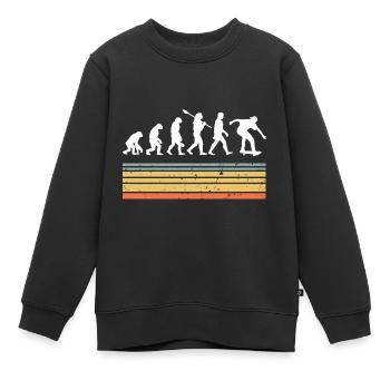 Skate Skateboard Evolution - Kinder Premium Organic Sweatshirt - Schwarz - Vorne - AI Model Kid Female (0cm)
