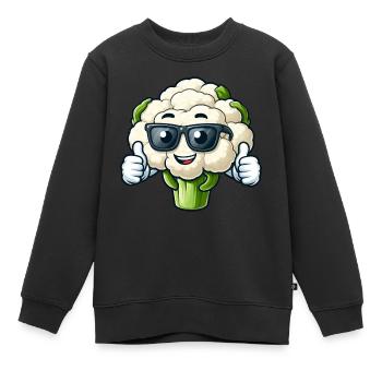Cool Cauliflower Vegan Thumbs Up Lunettes de soleil - Sweat Premium enfant bio - noir - Devant - AI Model Kid Female (0cm)