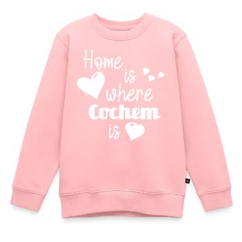 Zuhause in Cochem - Home is where Cochem is - Kinder Premium Organic Sweatshirt - Rosa - Vorne - AI Model Kid Female (0cm)