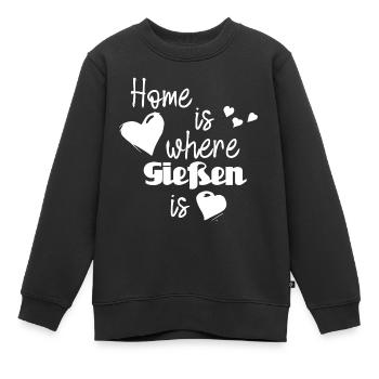 Zuhause in Gießen - Home is where Gießen is - Kinder Premium Organic Sweatshirt - Schwarz - Vorne - AI Model Kid Female (0cm)