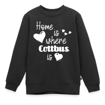 Zuhause in Cottbus - Home is where Cottbus is - Kinder Premium Organic Sweatshirt - Schwarz - Vorne - AI Model Kid Female (0cm)