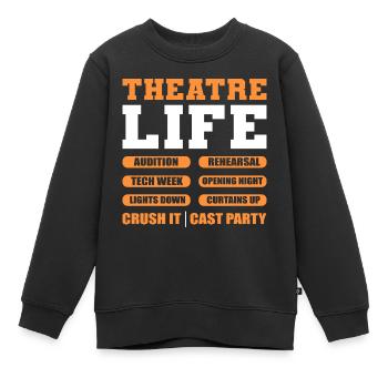 Theater Schauspiel Schauspieler Schauspielerin - Kinder Premium Organic Sweatshirt - Schwarz - Vorne - AI Model Kid Female (0cm)