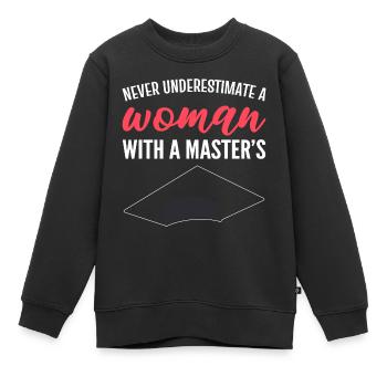 Master Studium Abschlussfeier - Kinder Premium Organic Sweatshirt - Schwarz - Vorne - AI Model Kid Female (0cm)