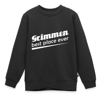 Grimmen - Stadt best place ever - Kinder Premium Organic Sweatshirt - Schwarz - Vorne - AI Model Kid Female (0cm)