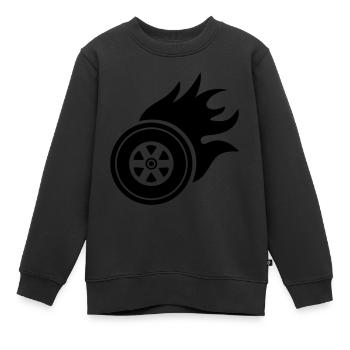 Reifen feuer - Kinder Premium Organic Sweatshirt - Schwarz - Vorne - AI Model Kid Female (0cm)