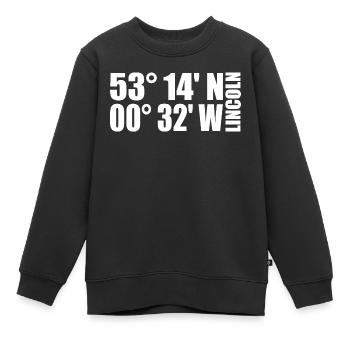 Lincoln Koordinaten - Kinder Premium Organic Sweatshirt - Schwarz - Vorne - AI Model Kid Female (0cm)