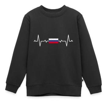 Russland - Kinder Premium Organic Sweatshirt - Schwarz - Vorne - AI Model Kid Female (0cm)