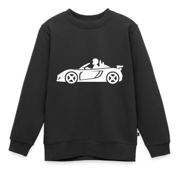 Auto Sport Turbo - Kinder Premium Organic Sweatshirt - Schwarz - Vorne - AI Model Kid Female (0cm)