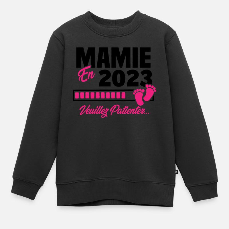 Mamie en 2023 / Cadeau future mamie 2023 - Sweat Premium enfant bio - noir