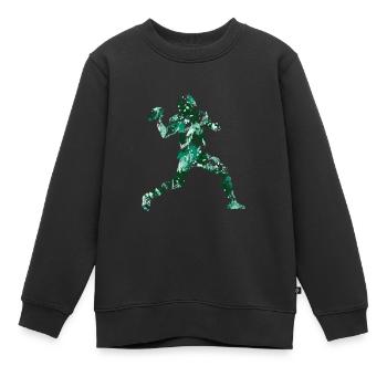 American Football - Kinder Premium Organic Sweatshirt - Schwarz - Vorne - AI Model Kid Female (0cm)