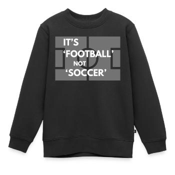 Es ist Fußball, nicht Fußball! - Kinder Premium Organic Sweatshirt - Schwarz - Vorne - AI Model Kid Female (0cm)
