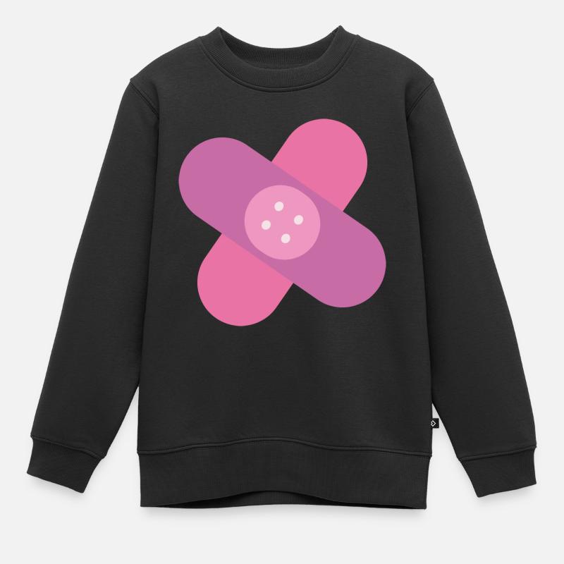 Niedlich Pflaster Geschenkidee - Kinder Premium Organic Sweatshirt - Schwarz
