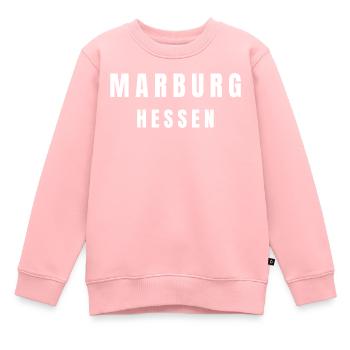 Marburg, Hesse - Sweat Premium enfant bio - rose - Devant - AI Model Kid Female (0cm)