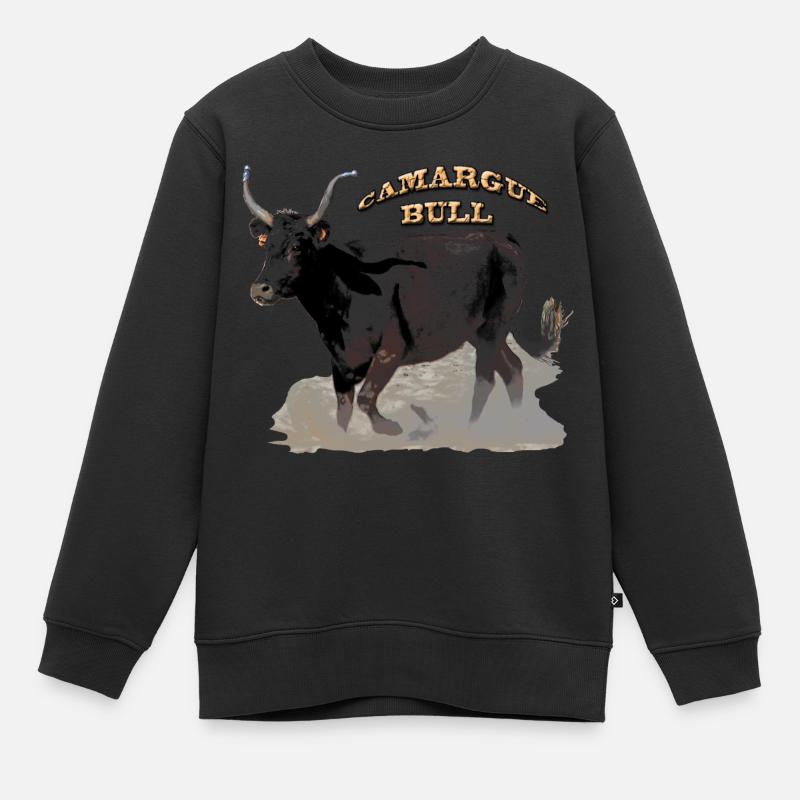 Taureau de Camargue - Sweat Premium enfant bio - noir