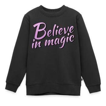 Croire en la magie - Sweat Premium enfant bio - noir - Devant - AI Model Kid Female (0cm)