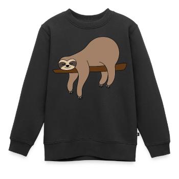 Faultier Ast - Kinder Premium Organic Sweatshirt - Schwarz - Vorne - AI Model Kid Female (0cm)