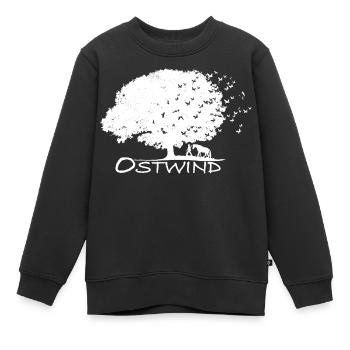 Ostwind Aris Ankunft Baum und Vögel weiß - Kinder Premium Organic Sweatshirt - Schwarz - Vorne - AI Model Kid Female (0cm)