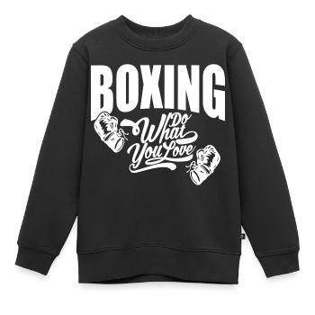 Boxen Boxkampf Boxer Geschenk - Kinder Premium Organic Sweatshirt - Schwarz - Vorne - AI Model Kid Female (0cm)