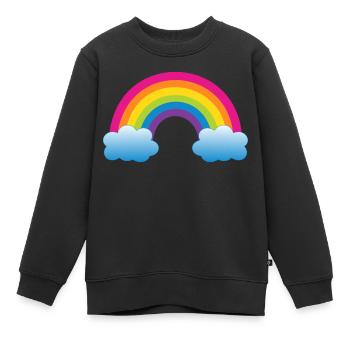 Arc-en-ciel - Sweat Premium enfant bio - noir - Devant - AI Model Kid Female (0cm)