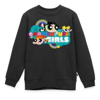Les Supers Nanas Arc En Ciel - Sweat Premium enfant bio - noir - Devant - AI Model Kid Female (0cm)