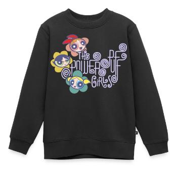 Les Supers Nanas Groupe Avec Fleurs - Sweat Premium enfant bio - noir - Devant - AI Model Kid Female (0cm)
