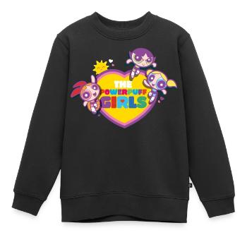 Les Supers Nanas Coeur - Sweat Premium enfant bio - noir - Devant - AI Model Kid Female (0cm)