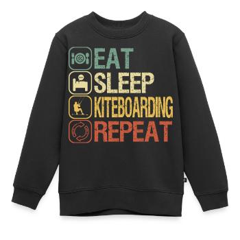 Kiter - Kinder Premium Organic Sweatshirt - Schwarz - Vorne - AI Model Kid Female (0cm)