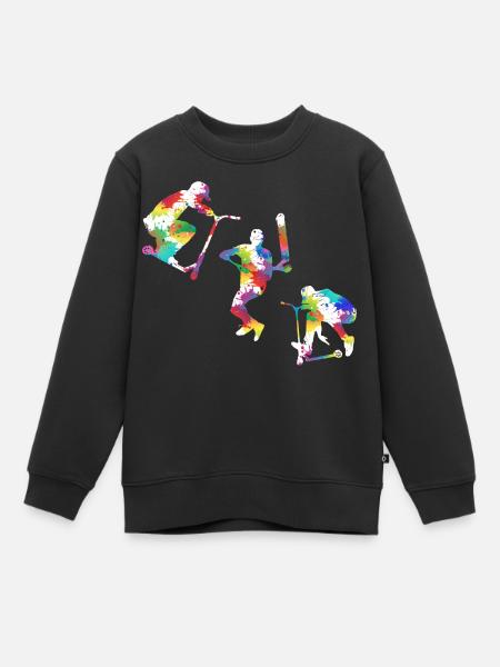 Conception de trottinette acrobatique - Sweat Premium enfant bio - noir