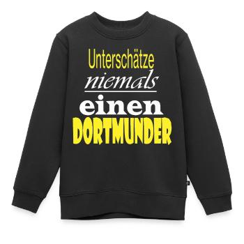 Dortmund - Kinder Premium Organic Sweatshirt - Schwarz - Vorne - AI Model Kid Female (0cm)
