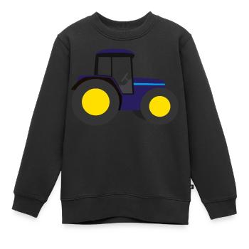 Tracteur tracteur tracteur - Sweat Premium enfant bio - noir - Devant - AI Model Kid Female (0cm)