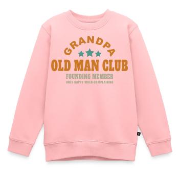 Opa Old Man Club - Kinder Premium Organic Sweatshirt - Rosa - Vorne - AI Model Kid Female (0cm)