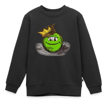 Princess Pea - Kids Premium Organic Sweatshirt - black - Front - AI Model Kid Female (0cm)