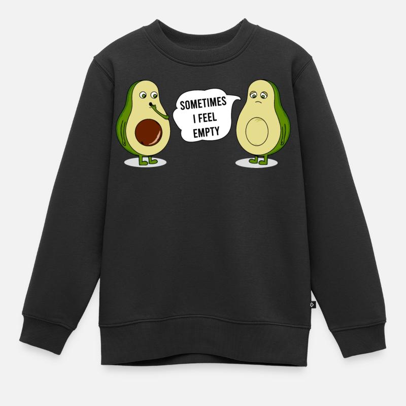 Avocado Lustig - Kinder Premium Organic Sweatshirt - Schwarz