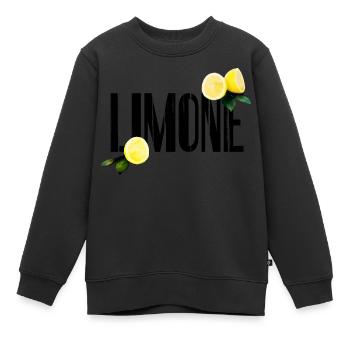 lime - Kids Premium Organic Sweatshirt - black - Front - AI Model Kid Female (0cm)
