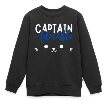 Captain Adorable bébé enfant bébé - Sweat Premium enfant bio - noir - Devant - AI Model Kid Female (0cm)