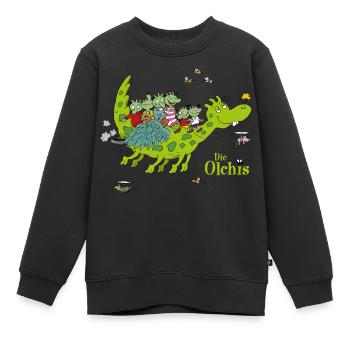 Les Fanges Ensemble Sur Le Dragon - Sweat Premium enfant bio - noir - Devant - AI Model Kid Female (0cm)