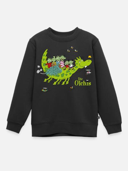 De Smoezels Samen Op Vuurkontje - Kinder Premium sweater biologisch - zwart